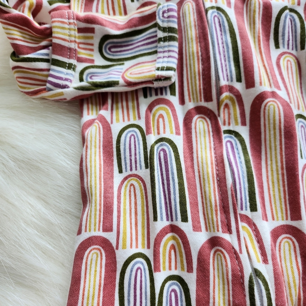 Kate Quinn Rainbow Cotton Footie Pajama - Picture 3 of 4